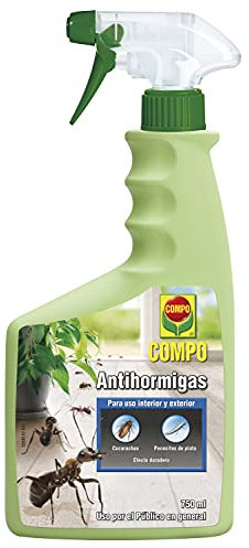 COMPO Antihormigas Pistola, Envase pulverizador, Apto para Uso doméstico, Hogar y jardín, Efecto Duradero, 750 ml