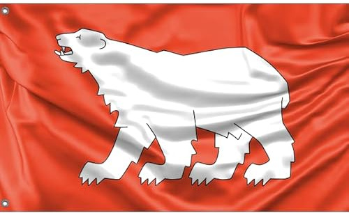Bandiera del Hammerfest, Norvegia | Stampa dal design unico | Made in EU (90 x 150 cm)