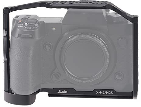 FOTGA Gabbia per macchina fotografica, stabilizzatore Rig in lega di alluminio, con scarpa a freddo e viti da 1/4 3/8 per fotocamera Fujifilm X-H2/X-H2S