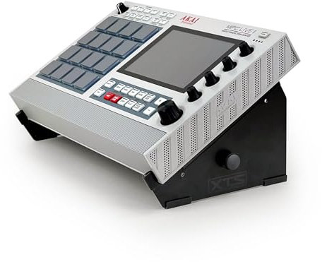 XTS Stand Large, stand (stable and portable desktop stand, for pedals, synths, effect devices and more, with adjustable width from 26.67 to 46.36 cm, tilt angle of 30 degrees)