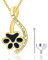 TANGPOET Collana con cenere di cane, in argento sterling 925, con zampa, per cenere, ciondolo per animali domestici, cane, gatto, con imbuto di riempimento, 50 cm, Argento sterling
