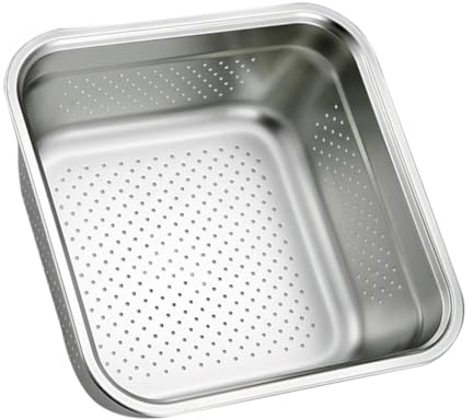 LIFKOME Bassin Acier Inoxydable Pour Laver Légumes Et Fruits Passoire Cuisine Multifonctionnelle Capacité Importante Pour Riz Et Salades