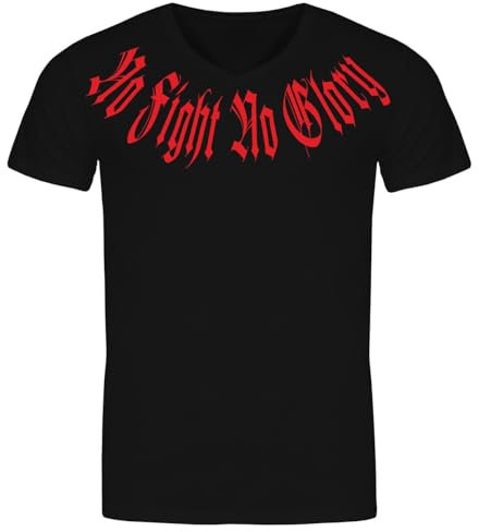 Herren T-Shirt Odins Raben mit Thors Hammer Wikinger No Fight No Glory