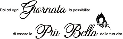 PiWine Set Adesivi Murali Scritte Italiano Frasi Adesivi da Parete Citazioni PVC Nero Ornamento per Casa Cucina Camera da Letto Soggiorno Porta Finestre Muro Specchio Fai da Te 42×63cm