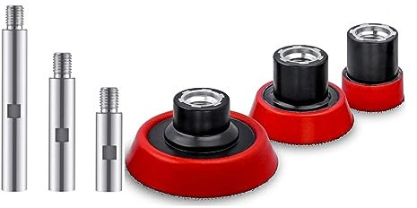 Fowecry 6Pc M14 Thread Angle Grinder Extension Connecting Rod Alloy Extender Shaft Set Accessories for Rotary Polisher