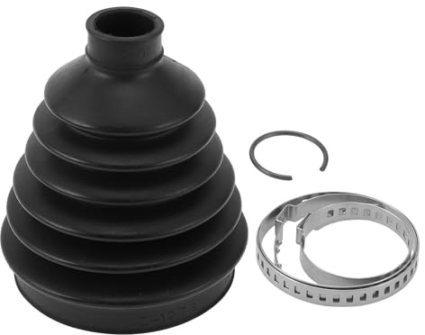 A ABSOPRO 4H0498203 CV Joint Boot Kit for Audi A4 13-23 A8 12-23 Black | with Clamps, Constant Velocity Joint Boot, Rubber Black, Strong Durable, for Audi A8 2012-2023