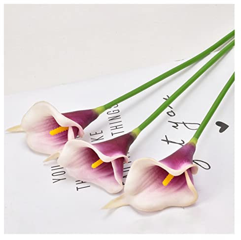 Künstliche Blumen, 10 Stück, 34 cm, künstliche Calla-Lilien, Blumenstrauß, Weihnachten, Haus, Garten, Hochzeit, Geburtstag, Party, Dekoration, künstliche Blumen, künstliche Blumen, Dekoration (G)