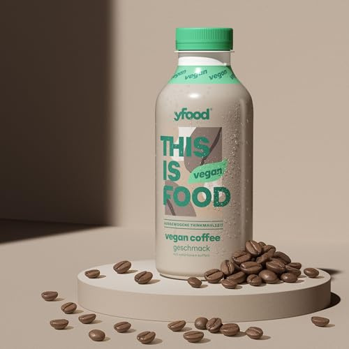 yfood Trinkmahlzeit Vegan Coffee, 12 x 500 ml, mit 28 g Protein pro Drink