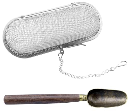 Passoire et filtre à épices et grand sac à épices en acier inoxydable, boule à thé