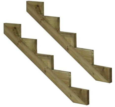 Set da 2 pezzi - Cosciale legno autoclave – 5 gradini – H85cm-Vinuovo