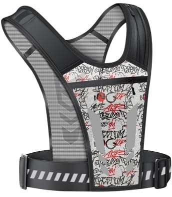 Running Hydration Vest, Lightweight Adjust Chest Straps Water Daypack with 1L Water Bottle Pocket, Breathable Reflective Insulation BackPacks for Women Men Outdoor Hiking Cycling Climbing Marathon