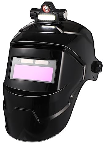 Anneome Casque de Soudage Grand Écran de Visualisation à Assombrissement Automatique Léger en PP, Réglage par Molette, pour Coupage et Gougeage à l'arc