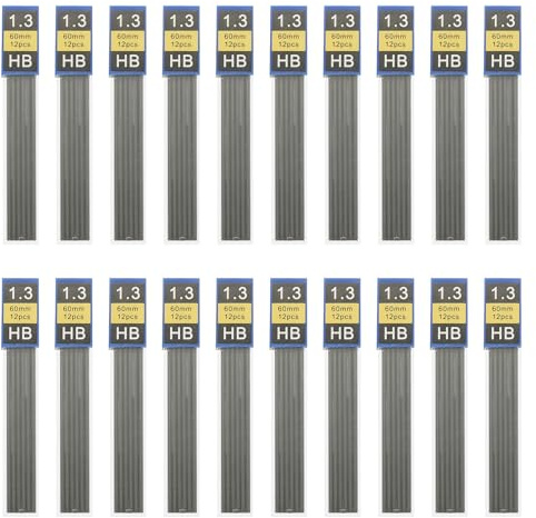 PATIKIL 480 Piezas De Mina Para Lápiz Mecánico De 1.3 mm, Mina De Grosor Medio Recarga Resistente A La Rotura Para Escritura, Negro