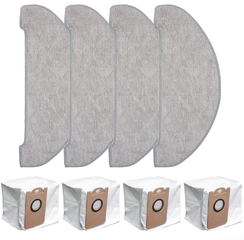 Para Vexilar W11 trapeador y bolsas de polvo, kit 4 trapos y 4 bolsas de polvo para una mejor experiencia de limpieza en su hogar