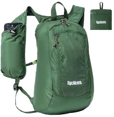 EgoNova 12L Leichter Faltbarer Wanderrucksack – Wasserabweisender Tagesrucksack für Reisen, Camping und Outdoor-Aktivitäten