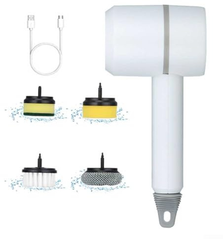 Cepillo de limpieza eléctrico impermeable IPX5, depurador inalámbrico de la vuelta del poder, depurador inalámbrico de la vuelta con seis cabezas intercambiables