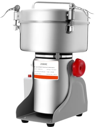 Grain Mill, 2500g 4500W Grain Mill for Flour Commercial Spice Grinder 32000r/min High-speed Flour Mill Grinder for Home for Dry Spice Herbs Grains Coffee Rice Pepper (2500g)