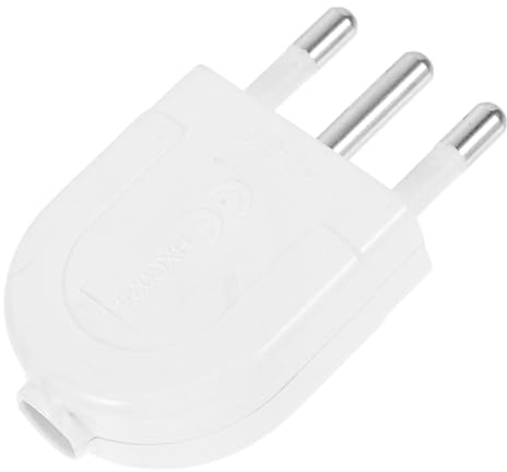 Angoily Adaptador de Enchufe Italiano Pines con Conexión Tierra Seguro y Estable para Electrodomésticos de Alta Potencia Compatible con Clavijas Redondas Soporte hasta Uso Doméstico