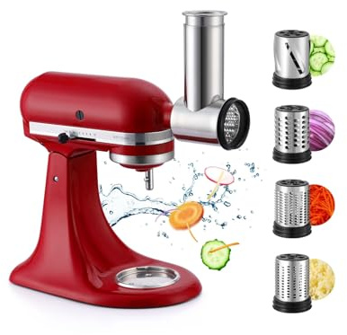 LETOMS Cortador de queso y cortador de queso de acero inoxidable para batidora vertical Kitchenaid - Accesorios de cortador de verduras para Kitchenaid, fabricante de ensaladas, polvo abrasivo