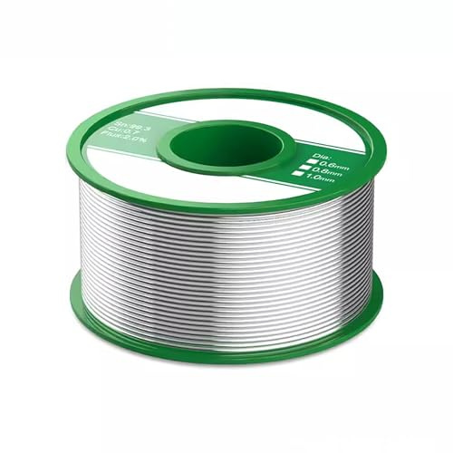 Fil à souder sans plomb 50 g/100 g à faible fusion électronique contient 99,3 % d'étain pour travaux électriques - 100 g 0,8 mm