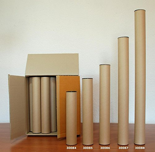 Teilemagnet 30 Versandhülsen 40 bis 100 cm Länge Durchmesser 8 cm Versandrolle Kartonhülse Papierhülse, Hartpapierhülse Papprolle Kartonrolle bis DIN A1+ (40 cm Länge)