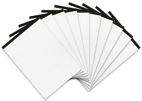 Landré Notiz-Block ohne Deckblatt A4 kariert, 50 Blatt, 70 g/m², 10 Stück