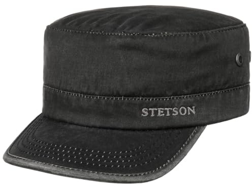 Stetson Datto Armycap Baumwollmix Uni einfarbig Herren Herbst Winter