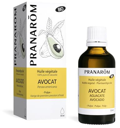 Pranarôm, pflanzliche Öle, Bio-Avocado, 50 ml | Spendet intensiv Körper, Haar und Gesicht Feuchtigkeit. Schnell einziehend, reich an Omega 9 und Vitamin E.