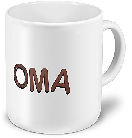 digital print XXL Jumbo-Namenstasse Oma - XXL Jumbotasse mit Design Schokoladenbuchstaben - Namens-Tasse, Namens-Krug, Becher, Mug