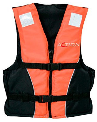 Lalizas Action Schwimmhilfe, Unisex Erwachsene, Unisex-Erwachsene, 71062, Orange/Schwarz, 70-90 kg
