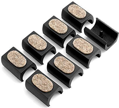 Design61 Filzgleiter 8er Set für Freischwinger Stuhlgleiter Bodenschongleiter Ø 24-25 mm Silencer Möbelgleiter Klemmschalengleiter mit geräuschdämpfender Filzgleitfläche