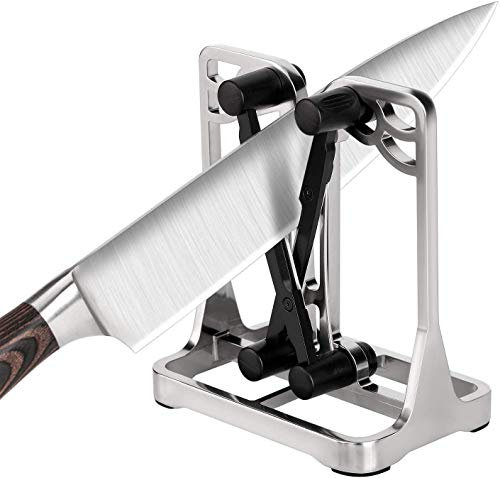 Messerschärfer Profi, Messerschleifer Aus Wolframkarbid - Messerschaerfer für Küchenmesser, Kochmesser, Alle Messer Inklusive Gewerbe und Haushalt Messer Schärfer - Kitchen Knife Sharpener