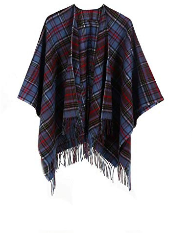 Edinburgh Kashmir 100 % ren lammullskappa – 124 x 125 cm, extra fin kappa finns i Vogue, GQ, Tatler & Grazia | Vinterkläder & kläder, Anderson, BLÅ, L