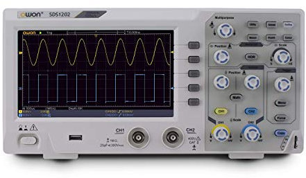 OWON SDS1202 Digital Lager Oszilloskop 2 Kanäle 200 MHz Bandbreite 1GSa / s 7 '' Handheld LCD Anzeige tragbar USB Oszilloskope