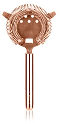 Lumian Luxury Bar Tools L0112 Kairos Strainer Professionale, Acciaio Inox, Placcato Rame, 20 cm