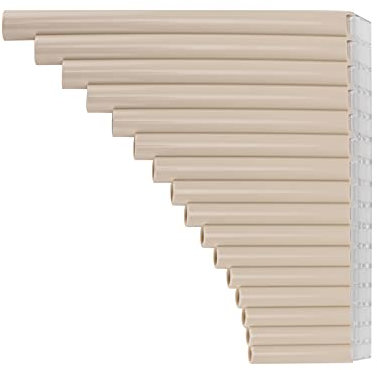 Blasinstrument, Kunststoff Panflöte Musical mit Papptragetasche für Lehrpersonal für Erwachsene für Anfänger(Cremeweiß)