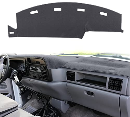 HanLanKa Dashboard Cover Dash Cover Mat Pad Custom Fit for Dodge Ram 1500 2500 3500 1994 1995 1996 1997 (Ram 94-97, Gray)