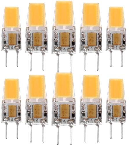 NEOFEN GY6.35 LED Lampen 5W, Ersatz Für 45W Halogen, 500LM, Kein Flackern, Niedervolt LED Birne Nicht Dimmbar, Kleine Stiftlampe für Unterbauleuchten, Möbel, Tischlampe, 10er Set