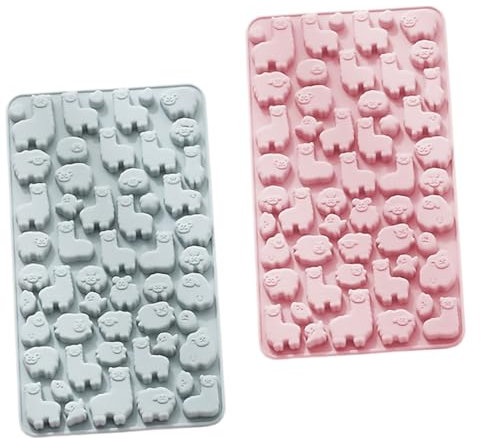 MAGICLULU 2pcs Alpaca Silicone Mold Animal Shape Baking Moulds for Chocolate Candy Ice Cube DIY Muffin Bakeware Food Grade Heat Resistant