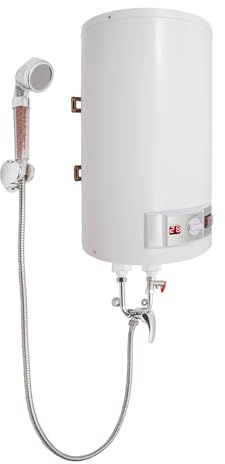 2 000 W elektrisk varmvattenbehållare panna, 50 liter vattenpanna, varmvattenberedare, hängande förvaring, LED och termometer, väggmontering, vattenbehållare, varmvattenbehållare