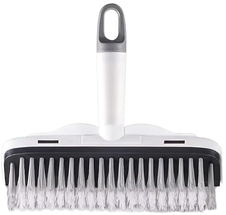 Floor Scrubber, Scraper Brush, 2-in-1 Squeegee Scrubbing Brush for Floor Cleaning, Storage for Brush Scrubber with Stiff Bristles and Hanging Hole for Shower Room, Kitchen