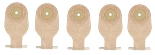 Yominerr 5 Bolsas de Ostomía de una Pieza, Bolsas Drenables para Colostomía, Ileostomía, Cuidado del Estoma, Bolsas de Colostomía con Válvula de Drenaje de 20-60 mm