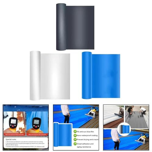 CWOQOCW Nastro adesivo per tetto a parete, impermeabile e non facile da invecchiare, proprietà di isolamento termico (grigio, 30 cm x 5 m)