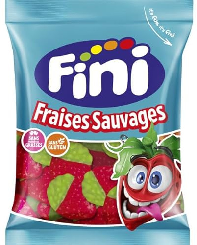 Fraises Sauvages Lisse - Fini - 90 Grammes - Halal - Sans gluten - Sans Matières grasses - Bonbon - 019