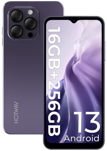 HOTWAV Note 13 Pro Smartphone 6.6'' HD+ 90Hz Android 13 16GB(8+8)+256GB Telefono cellulare sbloccato 50MP+16MP Batteria 5160mAh (Purple)