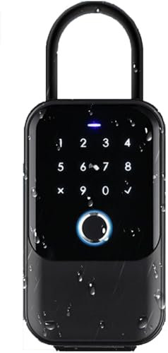 MPYEKP Smart Schlüsseltresor mit Fingerabdruck und Zahlencode, Erweiterte Fingerabdruckerkennung, App-Steuerung, Manuelle Schlüssel, Zugangskarte, Wasserdichter Schlüsselschrank für Zuhause/Garage