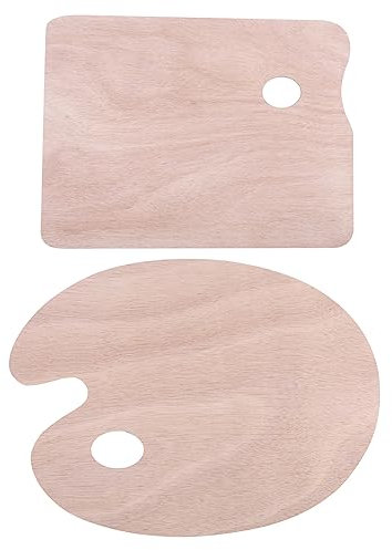 BELLIFFY Mischen Holzmaterial Glatt Ohne Widerhaken Mischpigmentschale Für Ölmalerei Farbmischplatte Farbanzeigeplatte