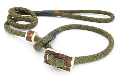 Retriever-Leine/Moxonleine Sporty-Style | robuste Hundeleine aus Tau mit Klemme & Halsbandfunktion | 10mm – Ultra stark & wetterfest für Powerhunde | Training, Alltag & Dummyarbeit
