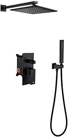 XCHSXYL Kit di Finitura per Doccia, Doccia, Vasca e Doccia, soffione Doccia con doccetta, soffione Doccia Girevole a 360°, Rubinetto per Vasca da Bagno, Supporto Doccia ad Angolo Regolabile e valvol