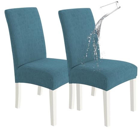 Ystyle Stretch Stuhlhussen 2er Set, Stuhlbezug Elastischer, Hussen Für Stühle Abnehmbarer, Stuhlbezüge Chair Cover Langlebig Universal, Für Bankett Deko Und Hochzeit Partys, Türkis
